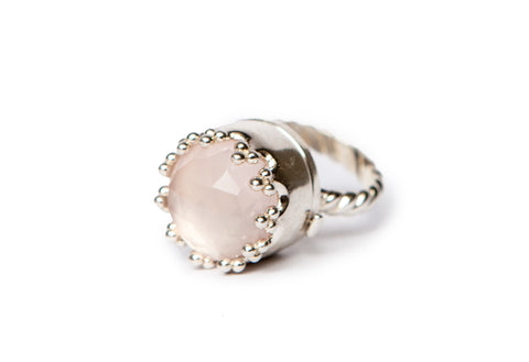 Rose Quartz Poison Ring